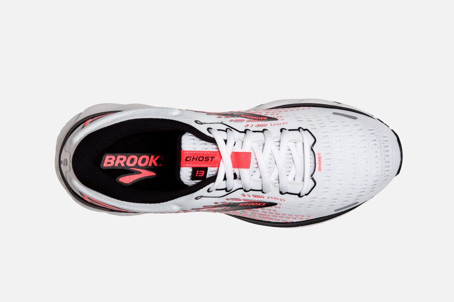 Brooks Ghost 13 Road Loopschoenen Dames - Wit/Roze/Zwart - 125479YJR